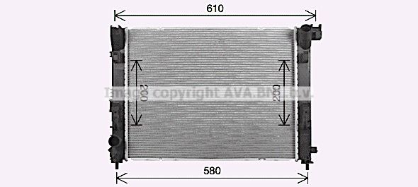 DN2481 AVA QUALITY COOLING Радиатор, охлаждение двигателя