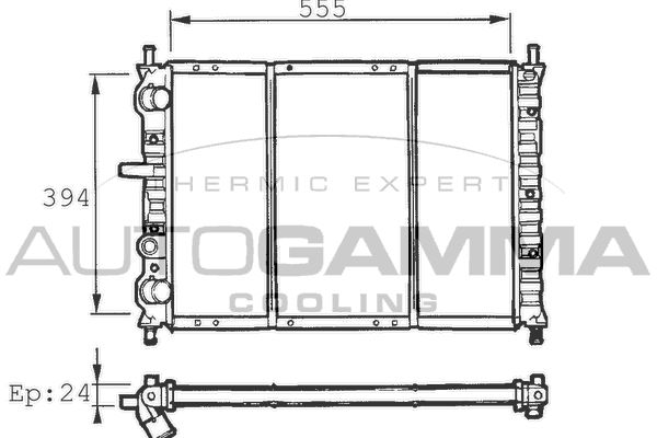 100262 AUTOGAMMA Радиатор, охлаждение двигателя