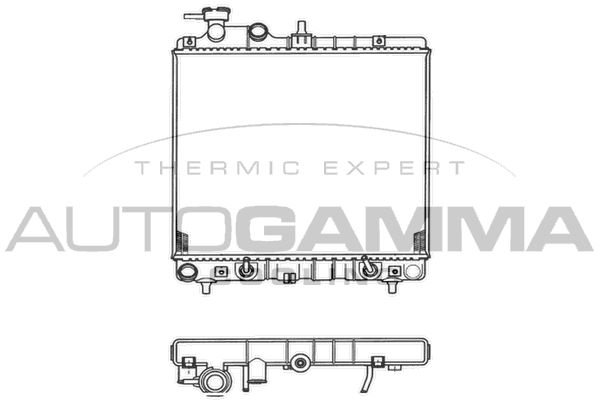 102125 AUTOGAMMA Радиатор, охлаждение двигателя
