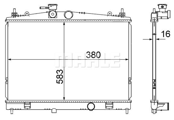 CR856000S MAHLE Радиатор, охлаждение двигателя