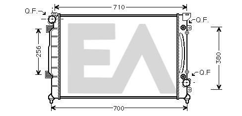 31R02090 EACLIMA Радиатор, охлаждение двигателя