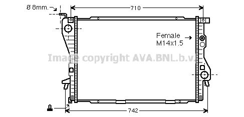 BW2202 PRASCO Радиатор, охлаждение двигателя