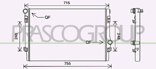 AD324R001 PRASCO Радиатор, охлаждение двигателя