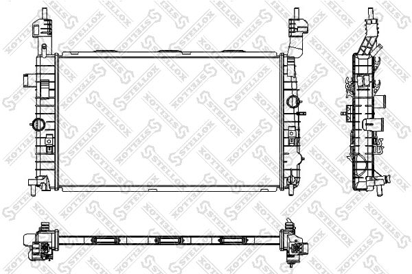 1025350SX STELLOX Радиатор, охлаждение двигателя