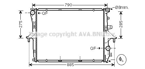 VN2214 AVA QUALITY COOLING Радиатор, охлаждение двигателя