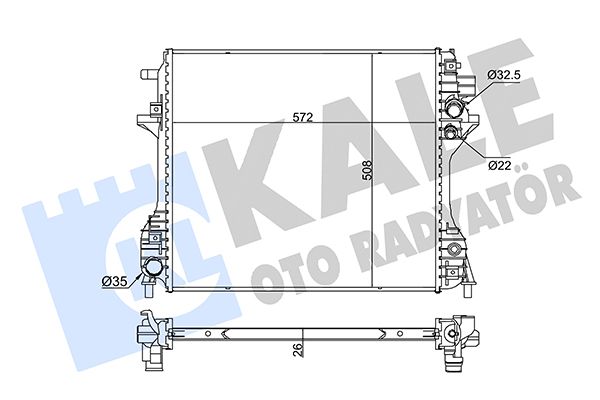 345950 KALE OTO RADYATÖR Радиатор, охлаждение двигателя