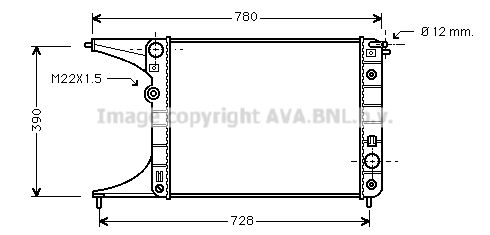 OLA2201 AVA QUALITY COOLING Радиатор, охлаждение двигателя