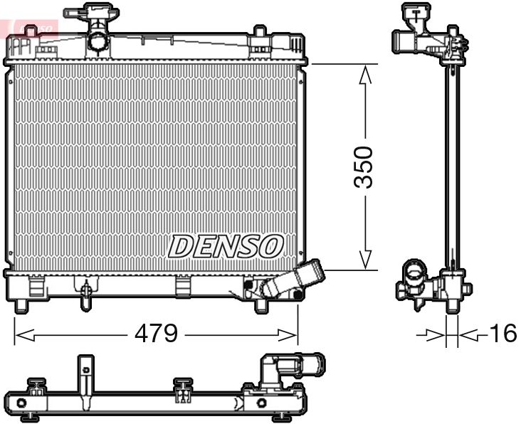 DRM50086 DENSO Радиатор, охлаждение двигателя