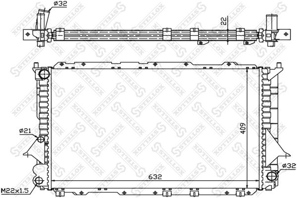 1025535SX STELLOX Радиатор, охлаждение двигателя