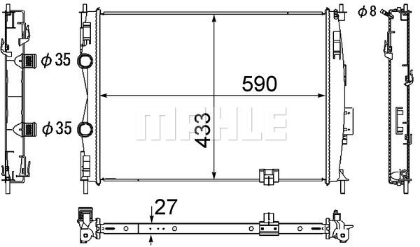 WG2182283 WILMINK GROUP Радиатор, охлаждение двигателя