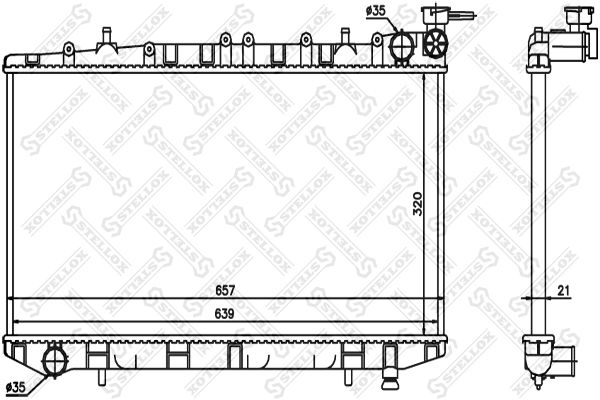 1025986SX STELLOX Радиатор, охлаждение двигателя