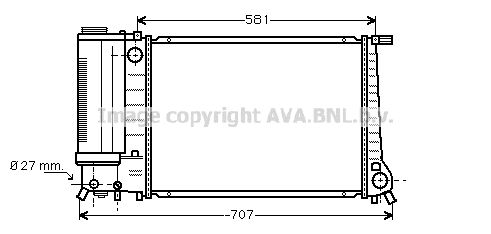 BW2163 AVA QUALITY COOLING Радиатор, охлаждение двигателя