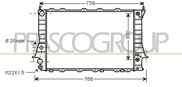 AD029R002 PRASCO Радиатор, охлаждение двигателя