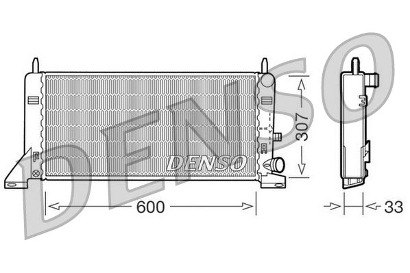 DRM10023 DENSO Радиатор, охлаждение двигателя