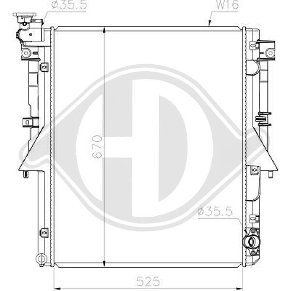 DCM3897 DIEDERICHS Радиатор, охлаждение двигателя