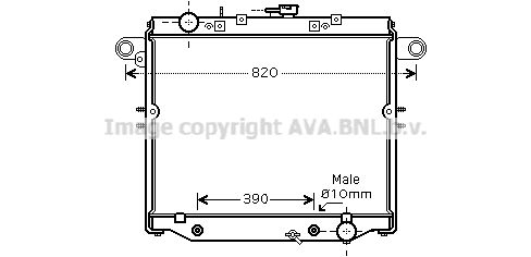 TO2378 AVA QUALITY COOLING Радиатор, охлаждение двигателя