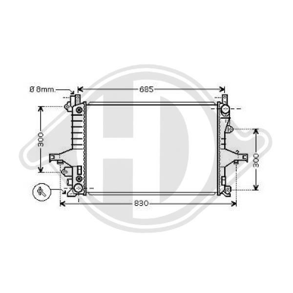 DCM3506 DIEDERICHS Радиатор, охлаждение двигателя