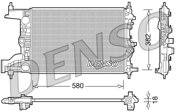 DRM20094 DENSO Радиатор, охлаждение двигателя