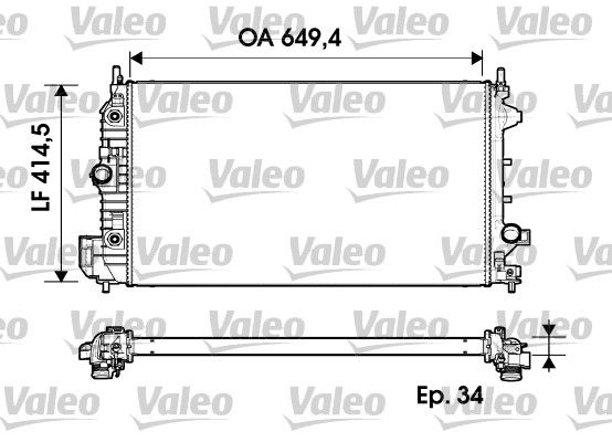 734345 VALEO Радиатор, охлаждение двигателя