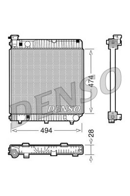 DRM17001 DENSO Радиатор, охлаждение двигателя