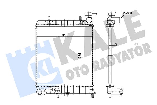 372500 KALE OTO RADYATÖR Радиатор, охлаждение двигателя