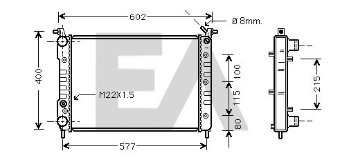 31R25101 EACLIMA Радиатор, охлаждение двигателя