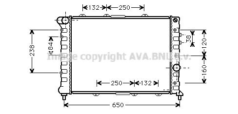 ALA2057 AVA QUALITY COOLING Радиатор, охлаждение двигателя