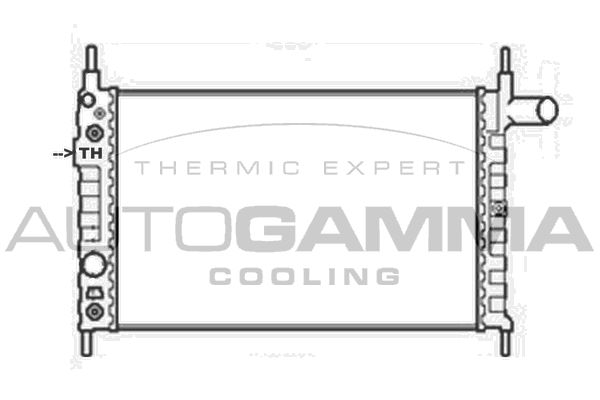 105527 AUTOGAMMA Радиатор, охлаждение двигателя
