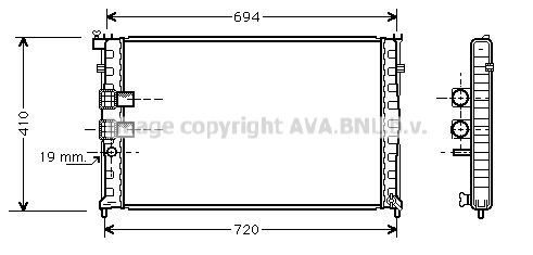 PE2178 AVA QUALITY COOLING Радиатор, охлаждение двигателя