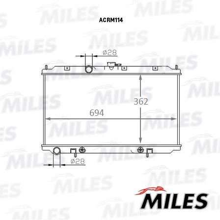 ACRM114 MILES Радиатор, охлаждение двигателя