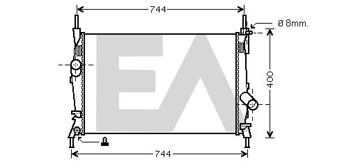 31R22086 EACLIMA Радиатор, охлаждение двигателя