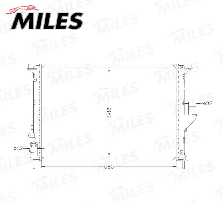 ACRB003 MILES Радиатор, охлаждение двигателя