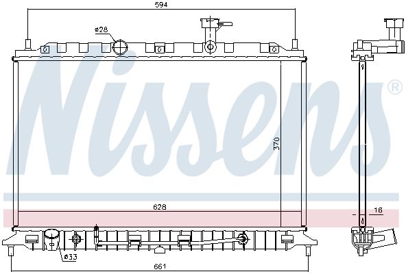 66770 NISSENS Радиатор, охлаждение двигателя