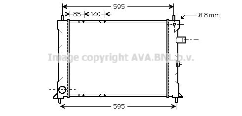 AU2155 AVA QUALITY COOLING Радиатор, охлаждение двигателя