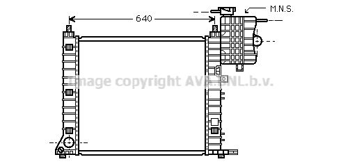 MSA2349 AVA QUALITY COOLING Радиатор, охлаждение двигателя