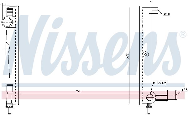 61391 NISSENS Радиатор, охлаждение двигателя
