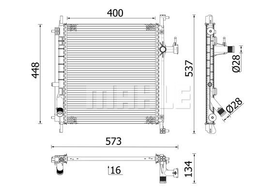 CR2071000P MAHLE Радиатор, охлаждение двигателя