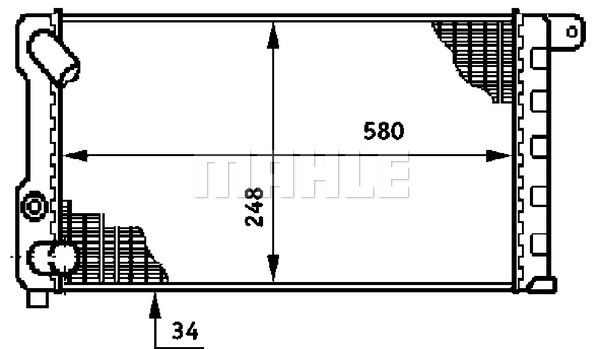 CR597000S MAHLE Радиатор, охлаждение двигателя