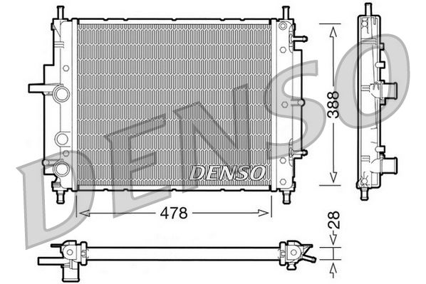 DRM09032 DENSO Радиатор, охлаждение двигателя