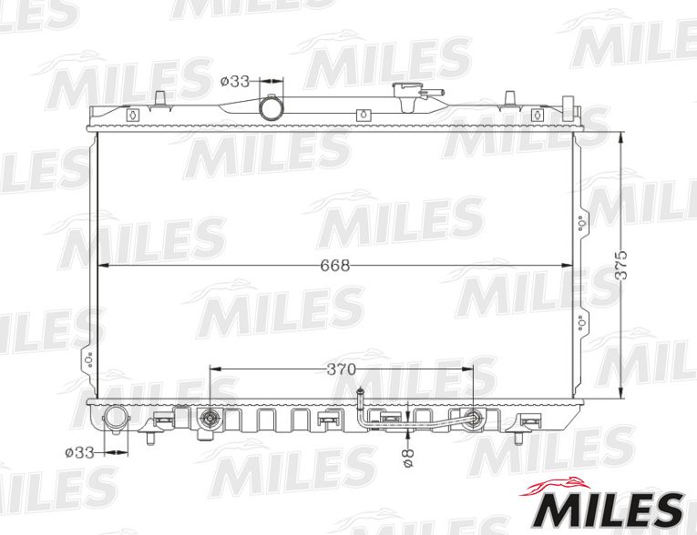 ACRB133 MILES Радиатор, охлаждение двигателя