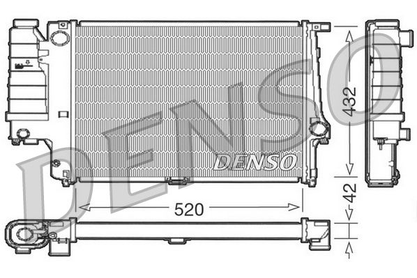 DRM05064 DENSO Радиатор, охлаждение двигателя