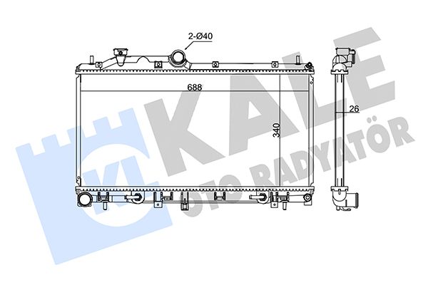 346025 KALE OTO RADYATÖR Радиатор, охлаждение двигателя