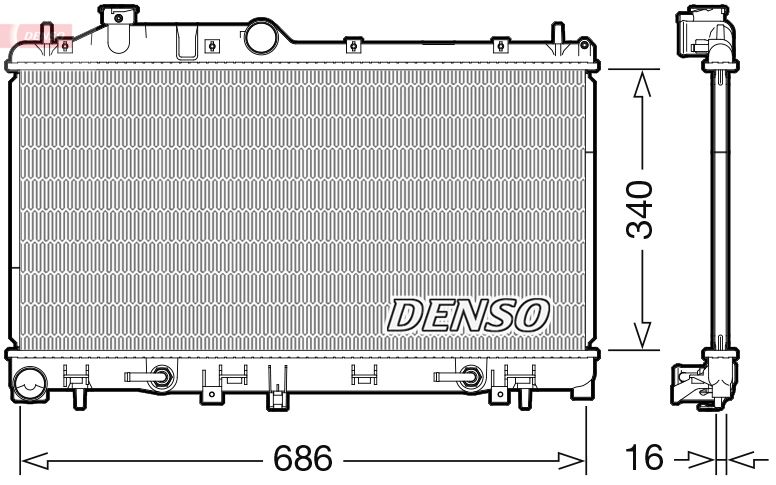 DRM36024 DENSO Радиатор, охлаждение двигателя