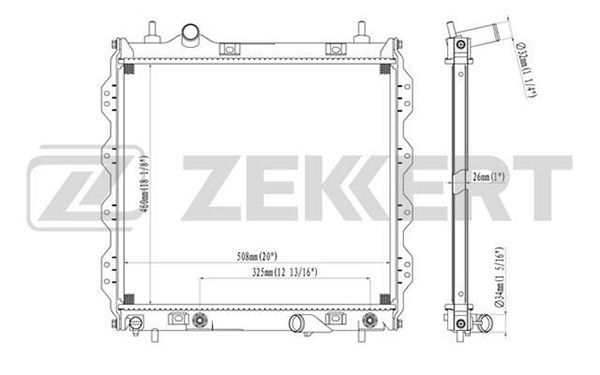 MK1143 ZEKKERT Радиатор, охлаждение двигателя