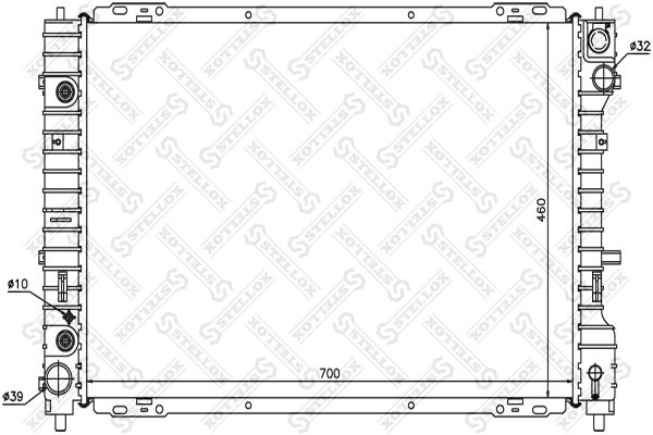 1025380SX STELLOX Радиатор, охлаждение двигателя