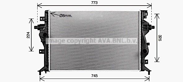 KA2331 AVA QUALITY COOLING Радиатор, охлаждение двигателя