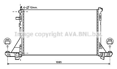 DN2381 AVA QUALITY COOLING Радиатор, охлаждение двигателя