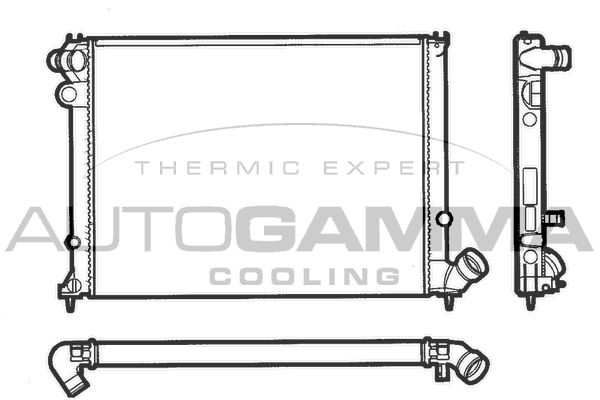 100210 AUTOGAMMA Радиатор, охлаждение двигателя