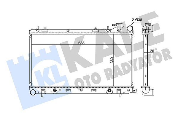 364800 KALE OTO RADYATÖR Радиатор, охлаждение двигателя