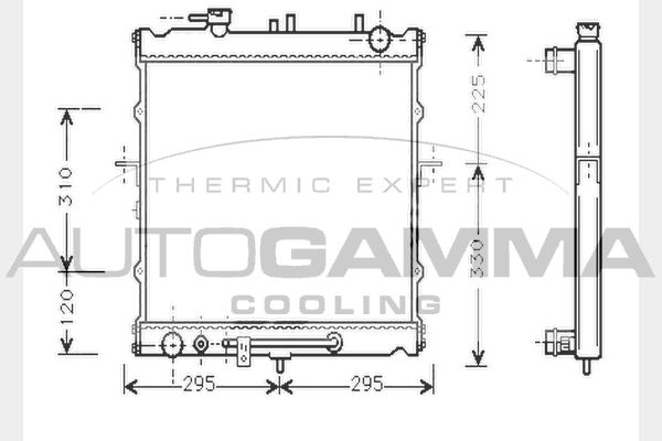 104277 AUTOGAMMA Радиатор, охлаждение двигателя